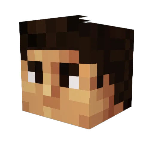 Sainty_ Minecraft avatar head, 3D render