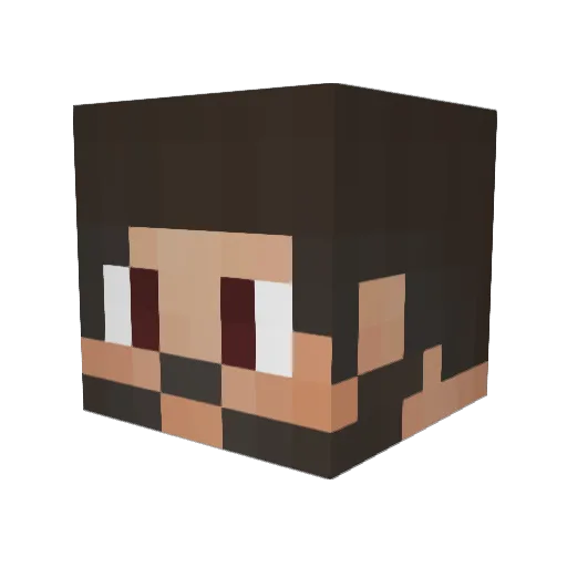 SaintzzGB Minecraft avatar head, 3D render