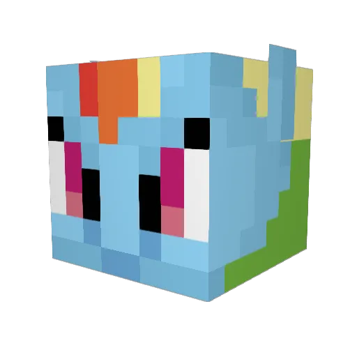 Saipafan Minecraft avatar head, 3D render
