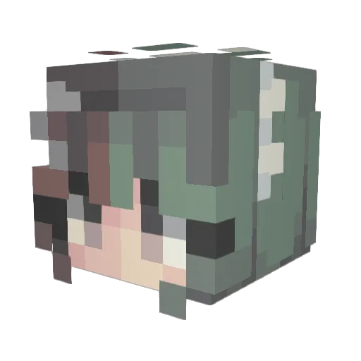 Saira_san Minecraft avatar head, 3D render