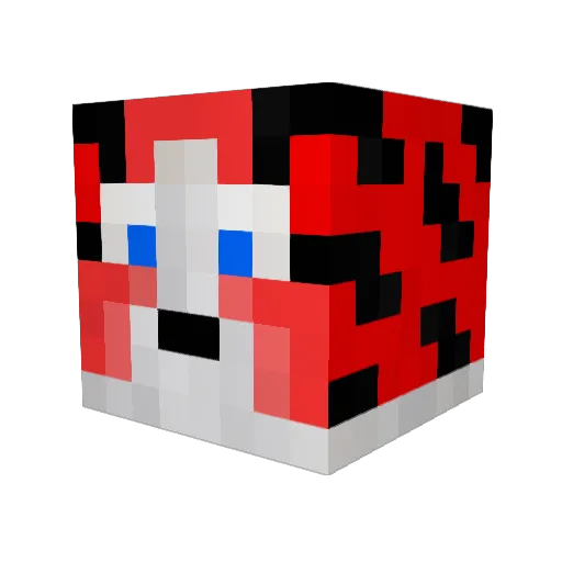 Sairae Minecraft avatar head, 3D render