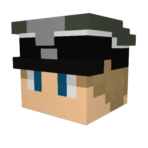 Sairasvirta Minecraft avatar head, 3D render