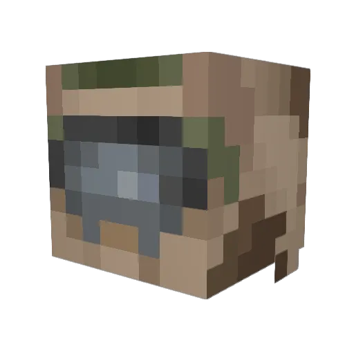 Sairuke Minecraft avatar head, 3D render
