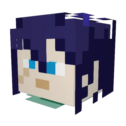 Sairune645 Minecraft avatar head, 3D render