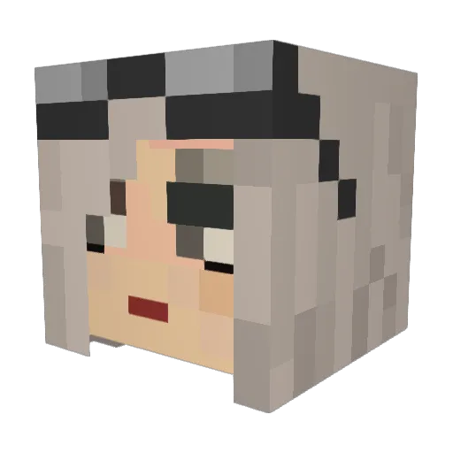 SairyWairy Minecraft avatar head, 3D render