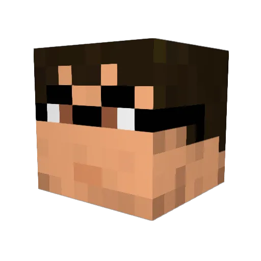 Saisho Minecraft avatar head, 3D render