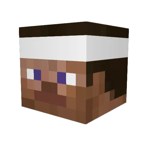 Saisti Minecraft avatar head, 3D render