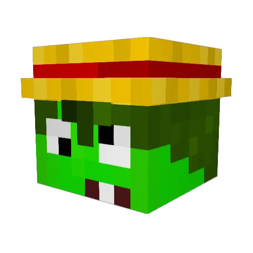SaitCraft Minecraft avatar head, 3D render