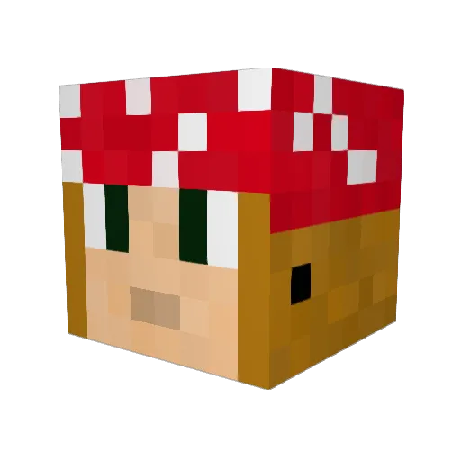 Saitama000 Minecraft avatar head, 3D render