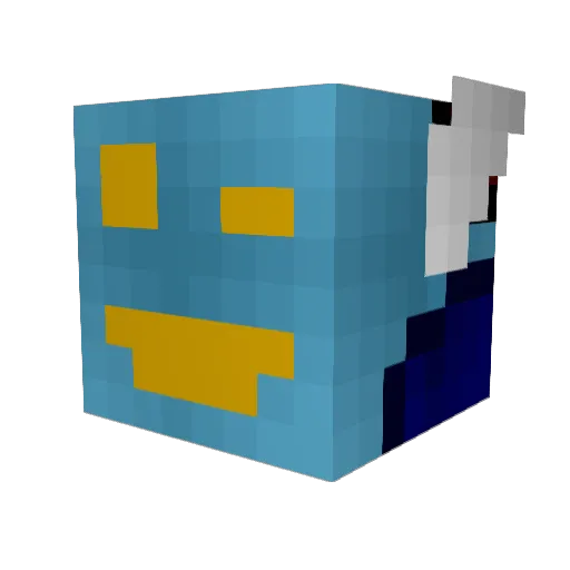 Saito03 Minecraft avatar head, 3D render