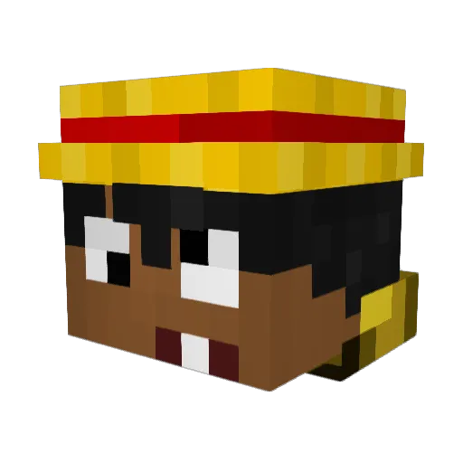 Saittini Minecraft avatar head, 3D render