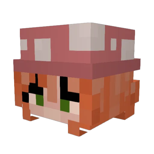 SaivaMe Minecraft avatar head, 3D render