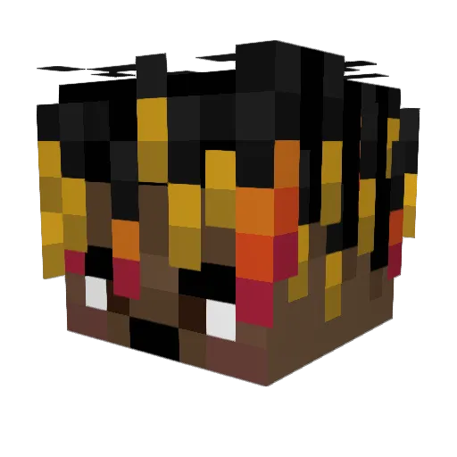 SaixBS Minecraft avatar head, 3D render