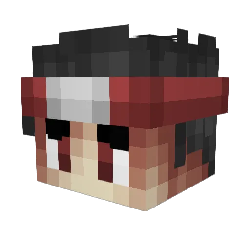 Saiyajin_ Minecraft avatar head, 3D render