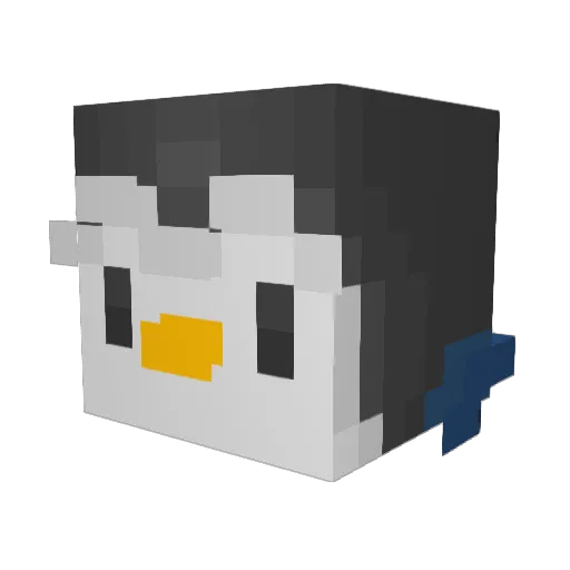 Saiyajinas Minecraft avatar head, 3D render