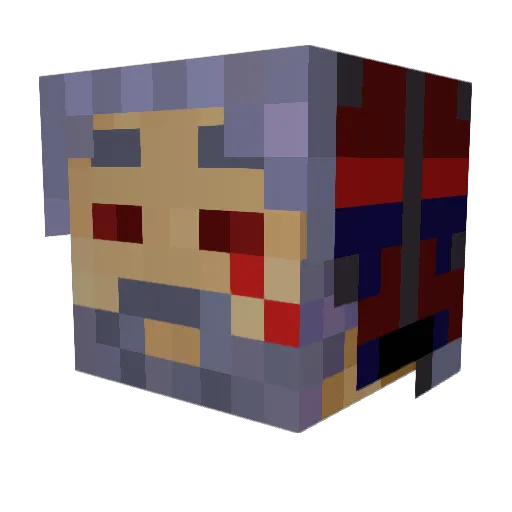 SaiyanStyles Minecraft avatar head, 3D render