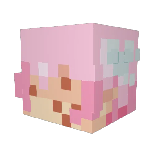 Saiyukai Minecraft avatar head, 3D render