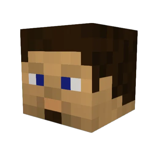 Saizowar Minecraft avatar head, 3D render