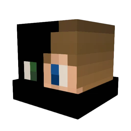 Saizuko Minecraft avatar head, 3D render
