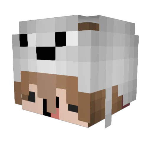 Sajaku Minecraft avatar head, 3D render