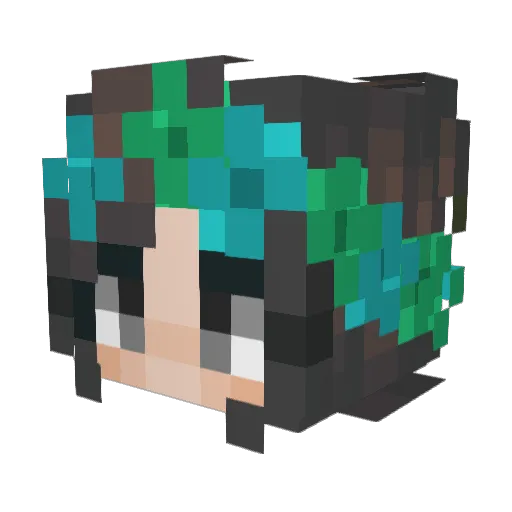 SajaraPlayz Minecraft avatar head, 3D render