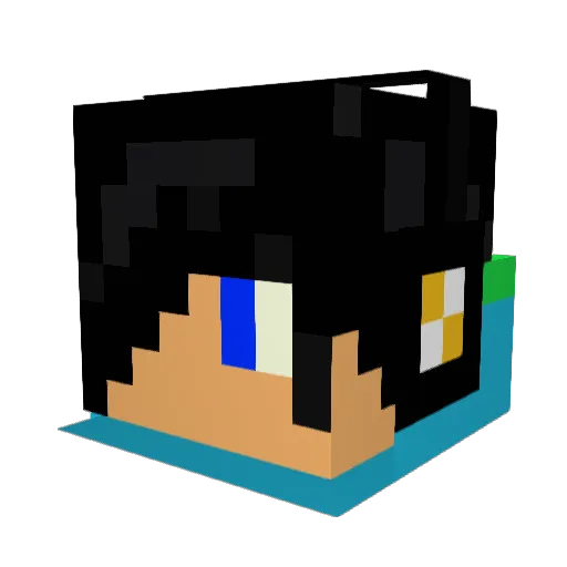 Sajdex Minecraft avatar head, 3D render