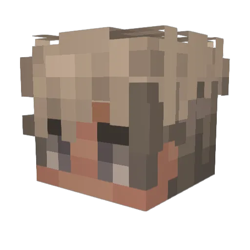 Sajmoonic Minecraft avatar head, 3D render
