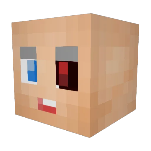 Sak_uta Minecraft avatar head, 3D render