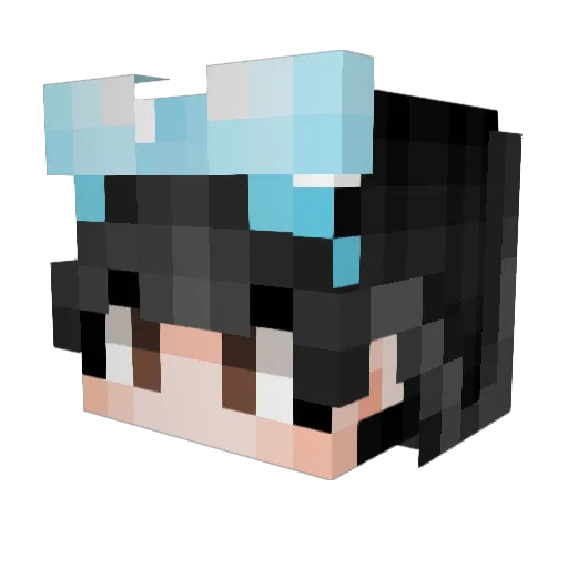 Sakai_moka Minecraft avatar head, 3D render