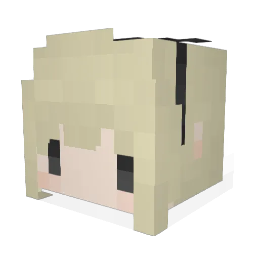 SakanA_0390 Minecraft avatar head, 3D render