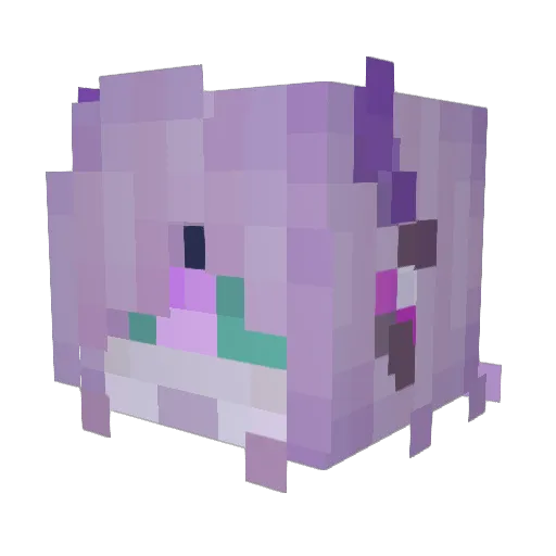 Sakana_yan Minecraft avatar head, 3D render