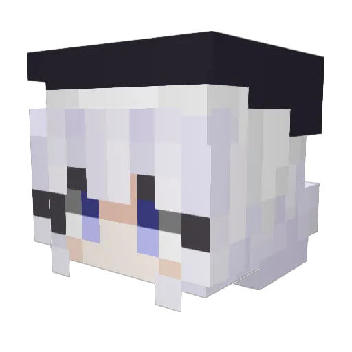 Sakayanagyi Minecraft avatar head, 3D render