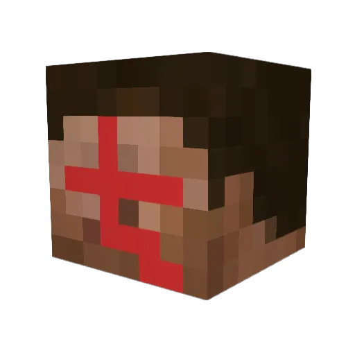 Sake3Q Minecraft avatar head, 3D render