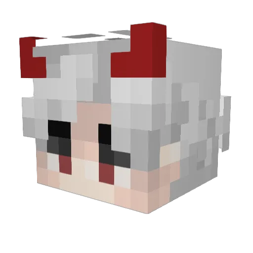 SakeDC Minecraft avatar head, 3D render