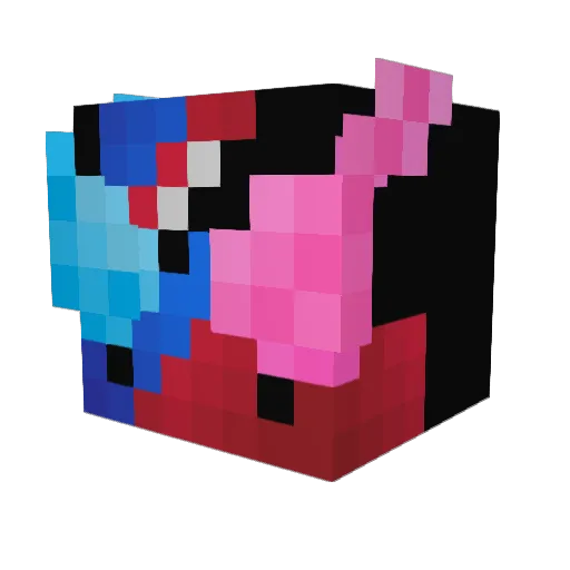 SakeJem Minecraft avatar head, 3D render