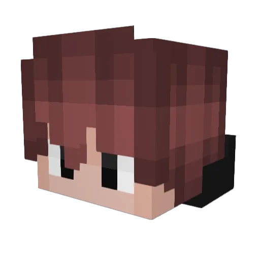 Sakeios Minecraft avatar head, 3D render