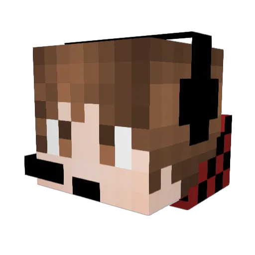 Saken777 Minecraft avatar head, 3D render