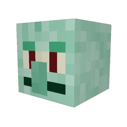 Sakernoc Minecraft avatar head, 3D render