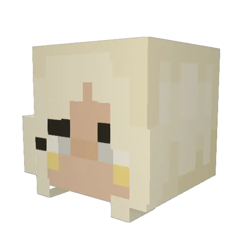 Sakethefreak Minecraft avatar head, 3D render