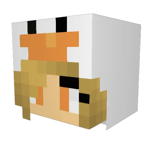 SakiDesu Minecraft avatar head, 3D render