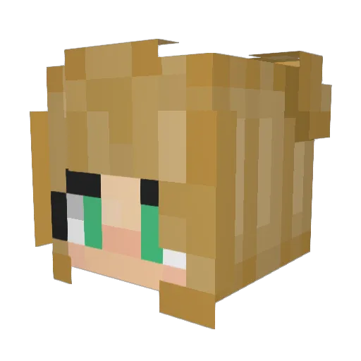 SakiHarashi Minecraft avatar head, 3D render