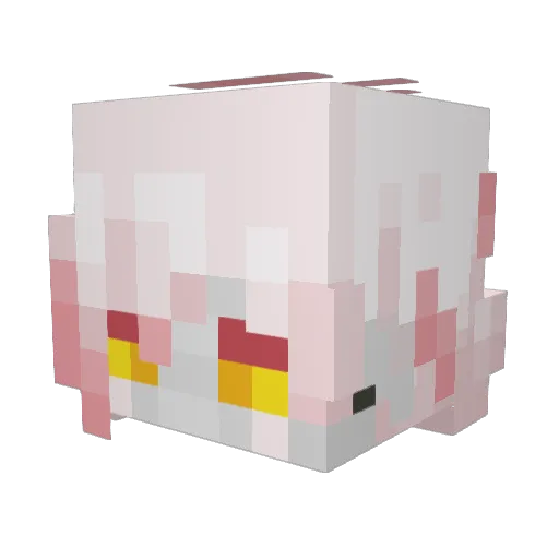 SakiIsaBraixen Minecraft avatar head, 3D render