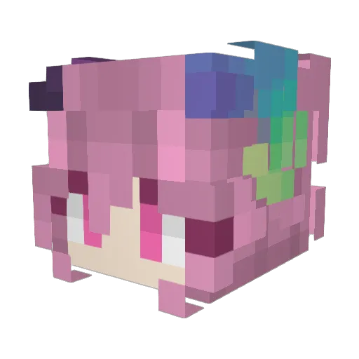 SakiRift Minecraft avatar head, 3D render