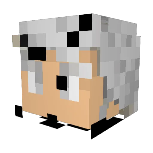 SakiShih Minecraft avatar head, 3D render