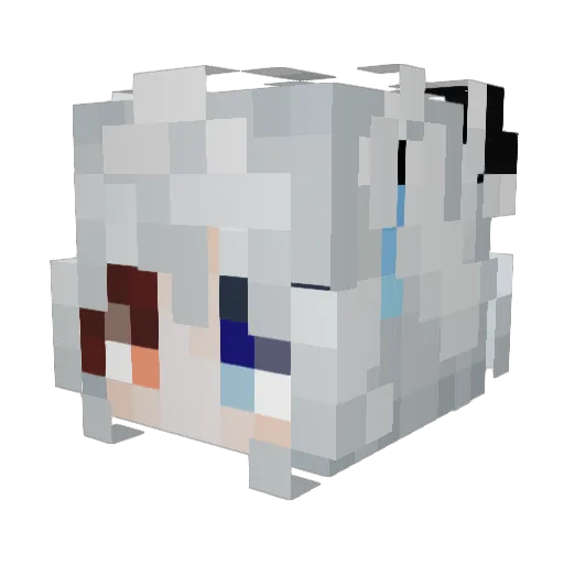Saki_26 Minecraft avatar head, 3D render