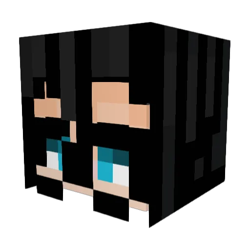 Saki__Yoshida Minecraft avatar head, 3D render