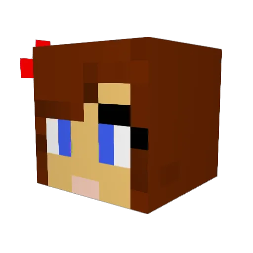 Saki_mii Minecraft avatar head, 3D render