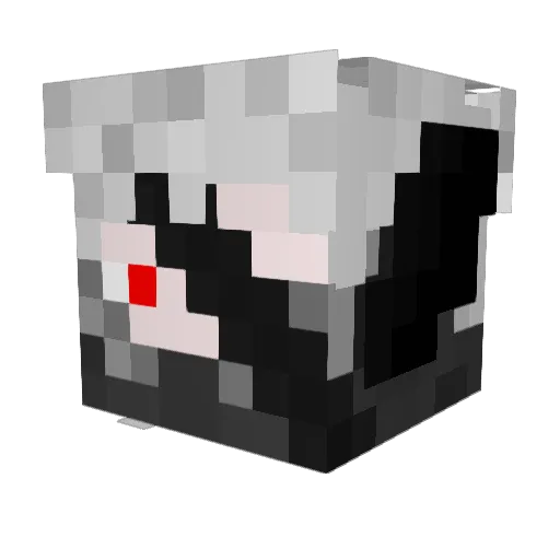 Sakicon Minecraft avatar head, 3D render