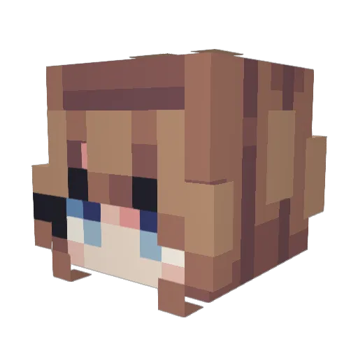 Sakidoof Minecraft avatar head, 3D render
