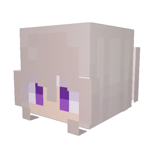 SakimaLive Minecraft avatar head, 3D render